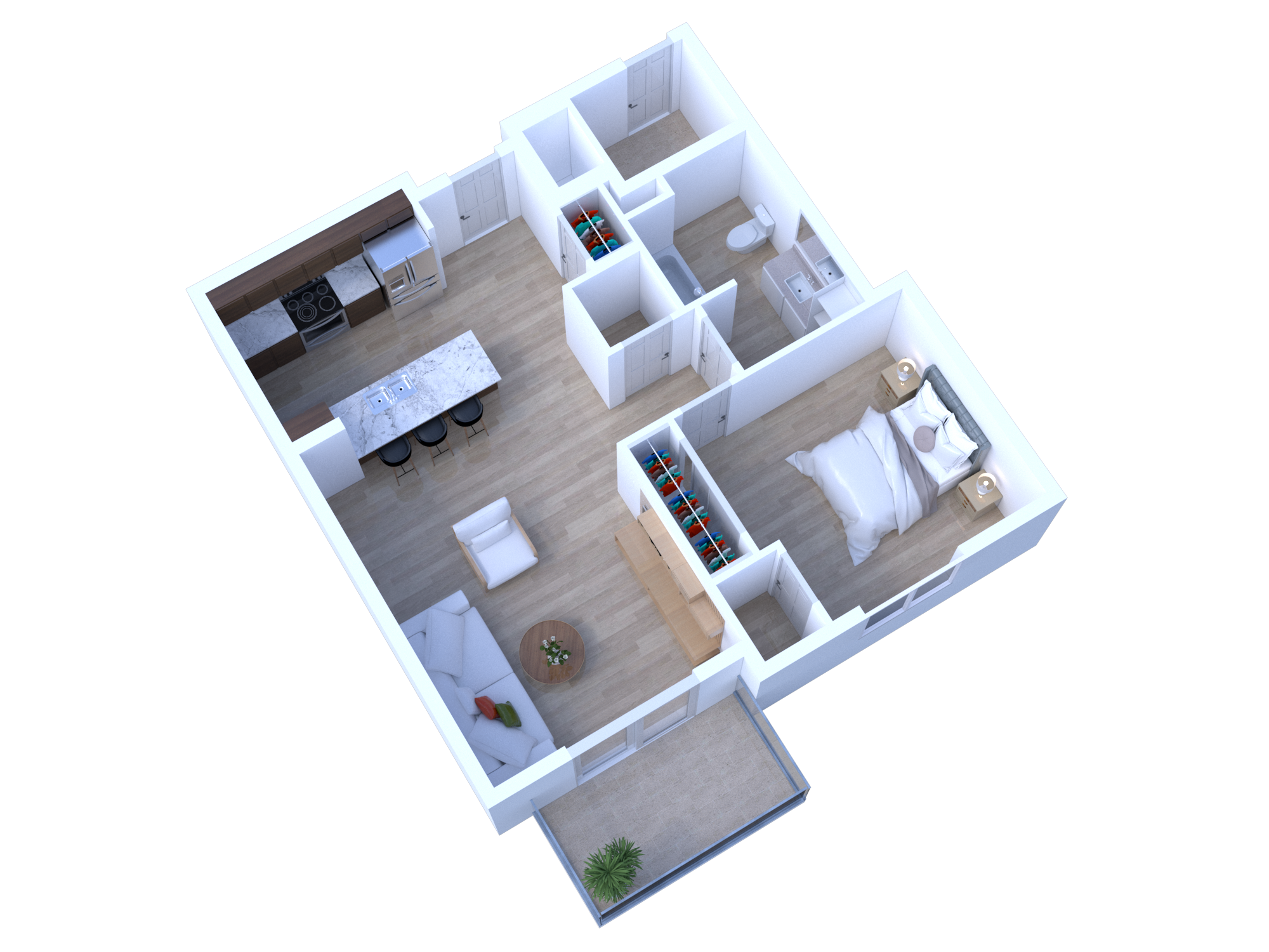 Floor Plans of Trolley Station Terrace in WI